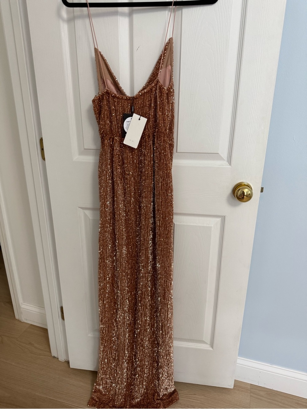 Retrofete Katya Sequin Gown -bronze NWT - Picture 6 of 7